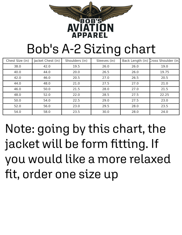 Mil-spec 100% Goatskin Handmade A-2 Flight Jacket