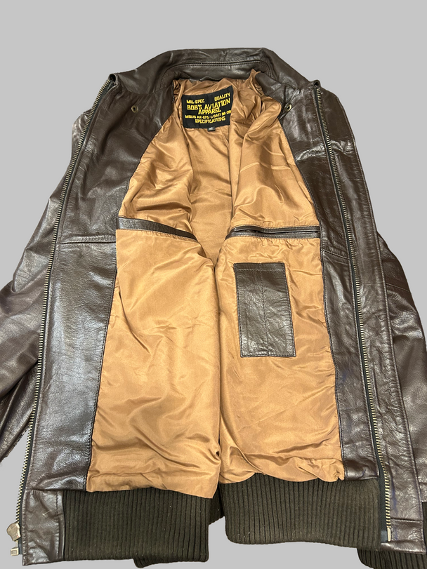 Mil-spec 100% Goatskin Handmade A-2 Flight Jacket