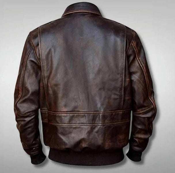 Sheepskin Distressed A-2 Flight Jacket