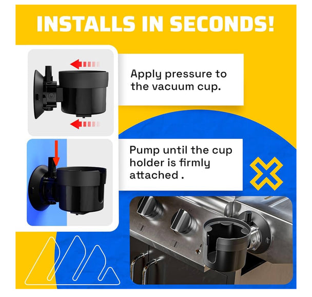 Integral Vacuum Suction Can/Bottle Holder