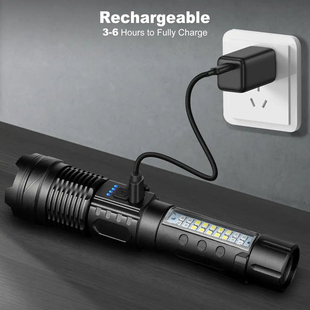 USB Rechargeable Aluminum Flashlight