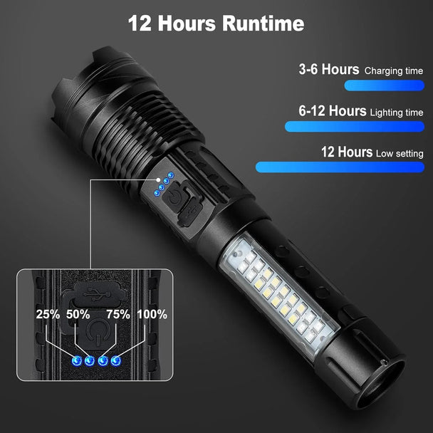 USB Rechargeable Aluminum Flashlight